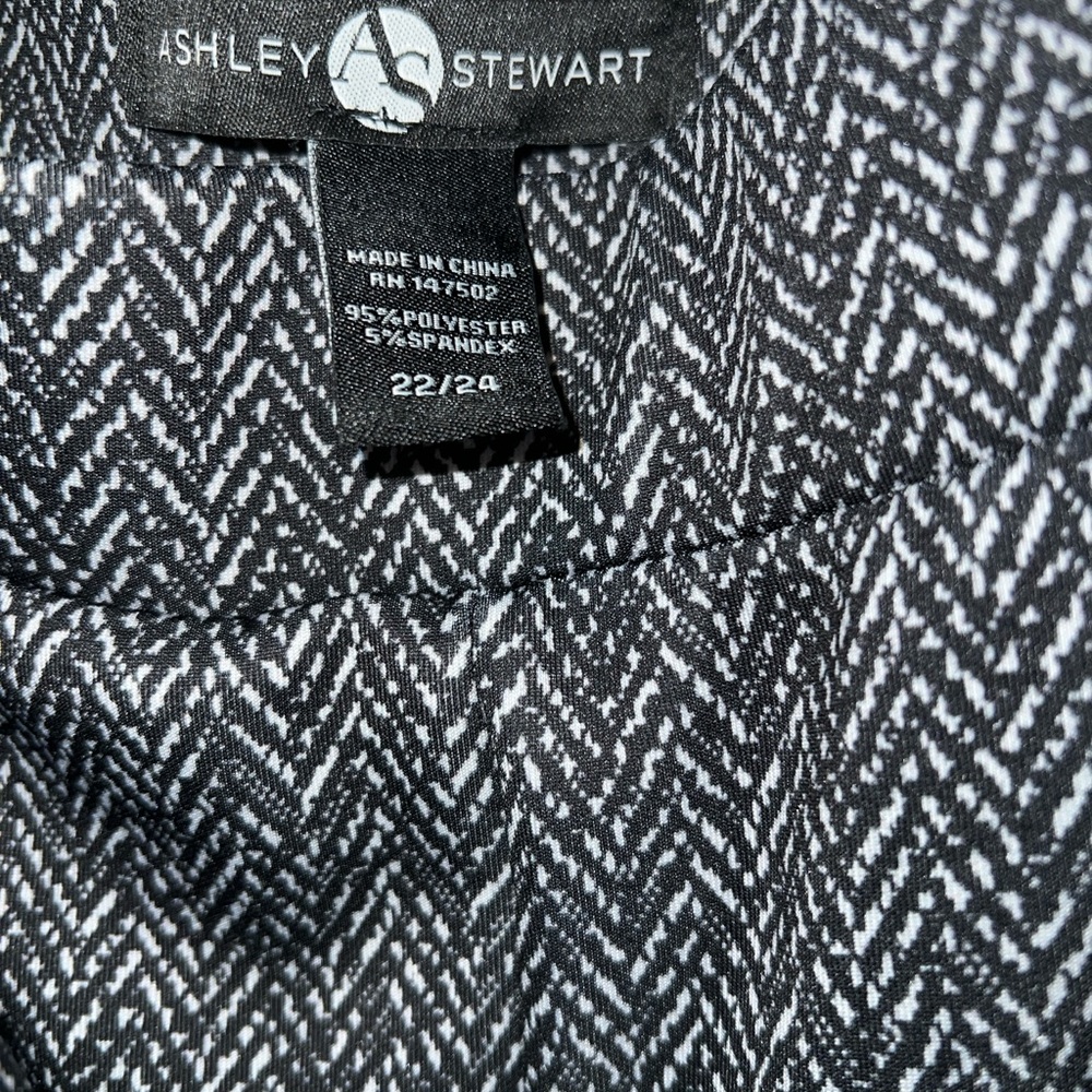 Ashley Stewart Monochrome Herringbone Pattern Dress pants- Lot of 2pair